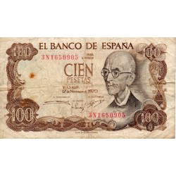 ESPAGNE - PICK 152 a  - 100 PESETAS - 17/11/1970