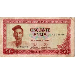 GUINEE - PICK 25 a - 50 SYLIS - 1980