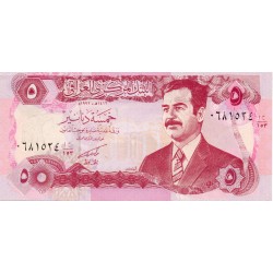 IRAQ - PICK 80 - 5 DINARS - AH1412 / 1992