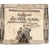 ASSIGNAT OF 10 SOUS - SERIE  1357 - 24/10/1792 - NATIONAL DOMAINS