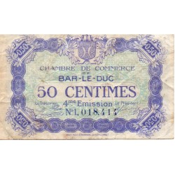 KOMITAT 55 - BAR LE DUC - HANDELSKAMMER - 50 CENTIMES 1917