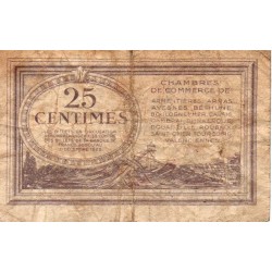 59 NORD - 62 PAS DE CALAIS - CHAMBRE DE COMMERCE - 25 CENTIMES 1918