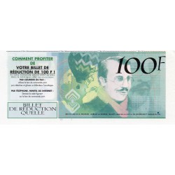 FRANKREICH - 100-FRANKEN-WERBETICKET - KATALOG QUELLE - 2001