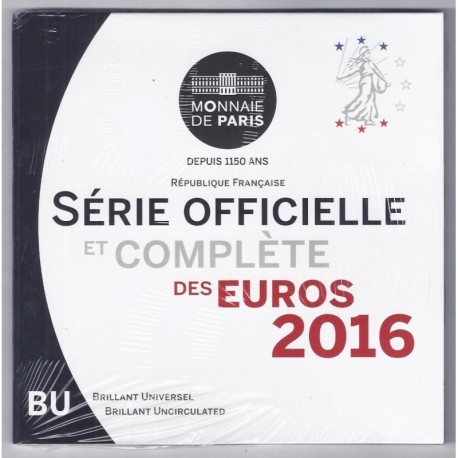 FRANCE - COFFRET EURO BRILLANT UNIVERSEL CLASSIQUE 2016 - 8 PIECES