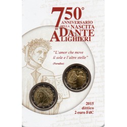 ITALIEN - 2 EURO 2015 X 2 - 75 JAHRE DER BIRTH VON DANTE ALIGHIERI