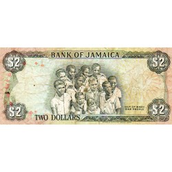 JAMAICA - PICK 69 d - 2 DOLLARS - 29/05/1992