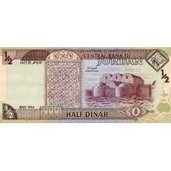 JORDANIE - PICK 28 a - 1/2 DINAR - AH1415 / 1995