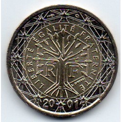 FRANCE - 2 EURO 2001 - ARBRE - SUPERBE A FLEUR DE COIN