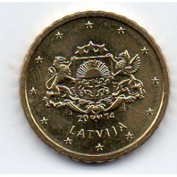 LATVIA - KM 153 - 10 CENT 2014 - COAT OF ARMS