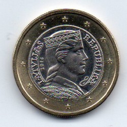 LATVIA - KM 156 - 1 EURO 2014