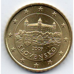 SLOVAKIA - KM 100 - 50 CENT 2009 - BRATISLAVA CASTLE