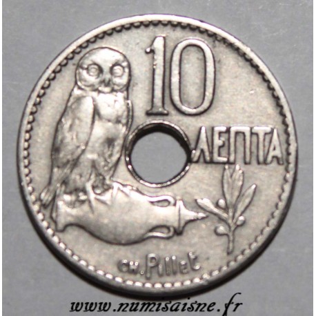 GRÈCE - KM 63 - 10 LEPTA 1912 - GEORGE I