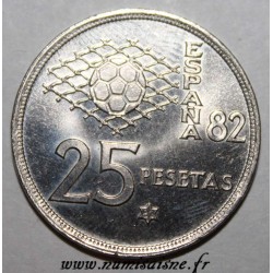 SPAIN - KM 818 - 25 PESETAS 1980 - 82 In the Star - Soccer World Cup