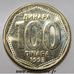 YOUGOSLAVIE - KM 159 - 100 DINARA 1993