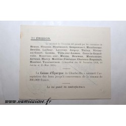 County 08 - MEZIERES BRAUX - VOUCHER OF 2 FRANCS 1915 - BANK 'CAISSE D'EPARGNE' - SPECIMEN