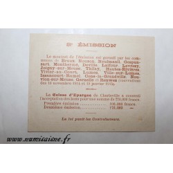 County 08 - MEZIERES BRAUX - VOUCHER OF 10 FRANCS 1915 - BANK 'CAISSE D'EPARGNE' - SPECIMEN