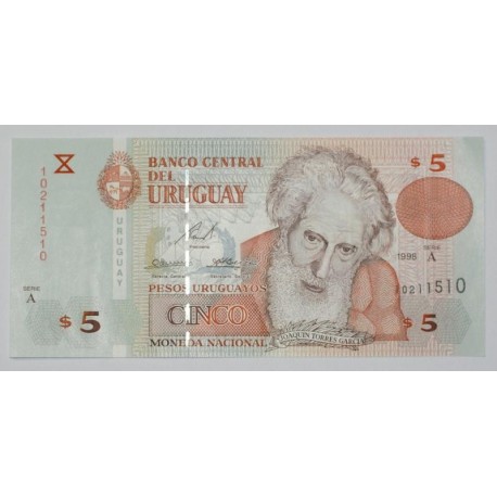 URUGUAY - PICK 80 - 5 PESOS URUGUAYOS - 1998 - NEUF