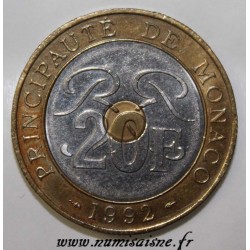 MONACO - KM 165 - 20 FRANCS 1992 - RAINIER III