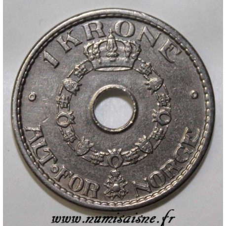 NORWAY- KM 385 - 1 KRONE 1951 - HAAKON VII NORWAY- KM 385 - 1 KRONE 1951 - HAAKON VII