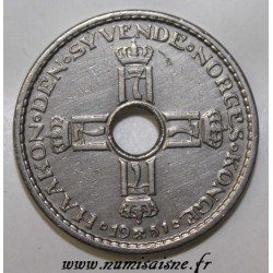 NORWAY- KM 385 - 1 KRONE 1951 - HAAKON VII