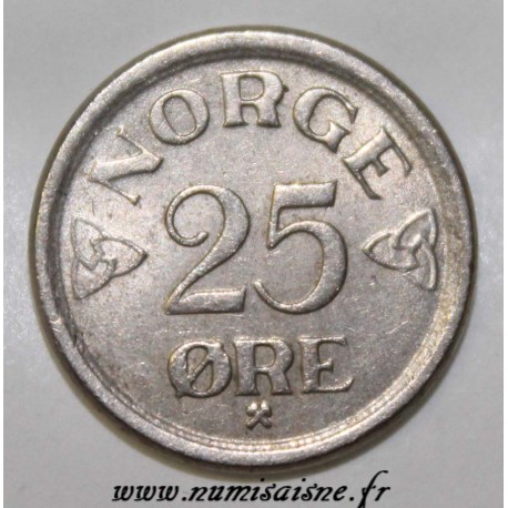 NORWAY - KM 401 - 25 ORE 1957- HAAKON VII