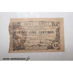 02 - HIRSON - BON DE 25 CENTIMES 1917 - 14.06 - DV