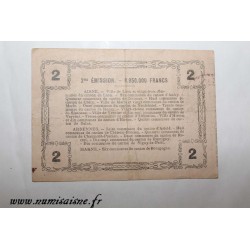 02 - LAON - BON DE 2 FRANCS 1916 - 16.06 - DV