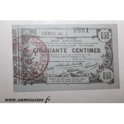 Komitat 02 - LAON - GUTSCHEIN FÜR 50 CENTIMES 1916 - SERIEN 34 - 16.06