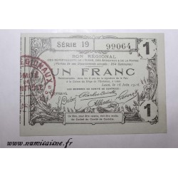 Komitat 02 - LAON - GUTSCHEIN FÜR 1 FRANC 1916 - 16.06 - SERIEN 19