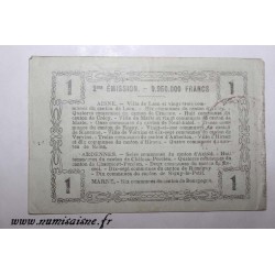 02 - LAON - BON DE 1 FRANC 1916 - 16.06 - SERIE 13 - DV