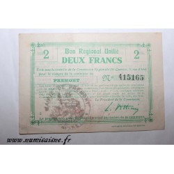 02 - PREMONT - BON DE 2 FRANC - NON DATÉ - DV