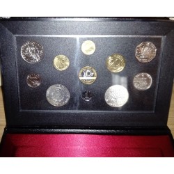 FRANCE - PROOF COIN SET FRANCS 1990 - 11 COINS