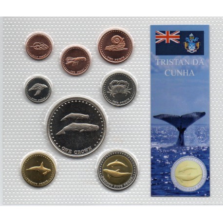 TRISTAN DA CUNHA  - COIN SET BU 2008 - 8 COINS