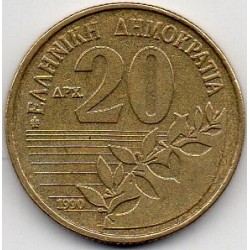 GREECE - KM 154 - 20 DRACHMES 1990