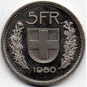 SWITZERLAND - KM 40a - 5 FRANCS 1980 - SHEPHERD'S HEAD