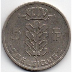 BELGIEN -  KM 134 - 5 FRANCS 1948 - CERES TYPE - FRANZÖSISCH LEGEND