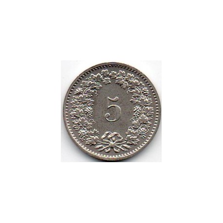 SWITZERLAND - KM 26 - 5 CENTIMES 1980 - HEAD OF LIBERTAS