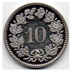 SUISSE - KM 27 - 10 CENTIMES 1980 - TETE DE LIBERTAS