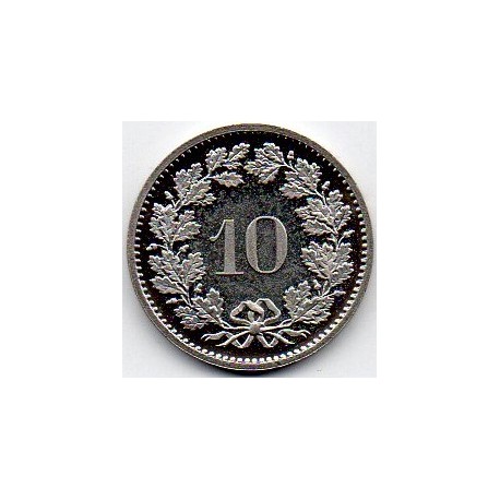 SWITZERLAND - KM 27 - 10 CENTIMES 1980 - HEAD OF LIBERTAS