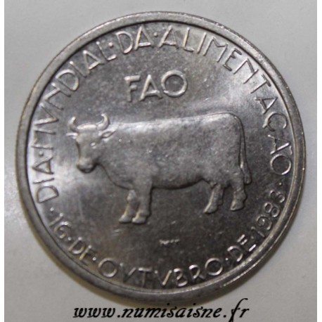 PORTUGAL - KM 618 - 5 ESCUDOS NO DATE (1983) - F.A.O. - COW