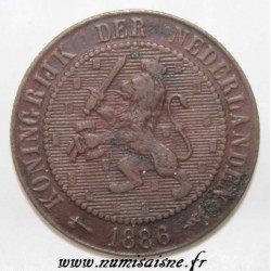 NETHERLANDS - KM 108.1 - 2 1/2 CENTS 1886 - GUILLAUME III