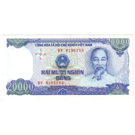 VIETNAM - PICK 110 a - 20 000 DONG - 1991 - TYPE HO CHI MINH - SPENDIDE