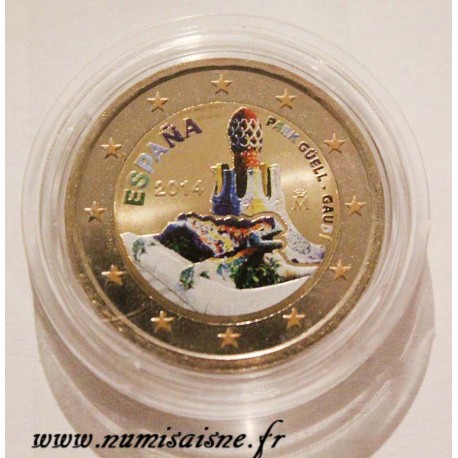 SPAIN - 2 EURO 2014 - UNESCO World Heritage - the works of Antoni Gaudi - COLOR