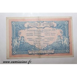 County 26 - VALENCE - 1 FRANC 1915 - 23.02 - CHAMBER OF COMMERCE