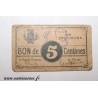 County 31 - TOULOUSE - VOUCHER OF 5 CENTIMES