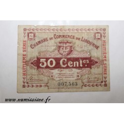 County 33 - LIBOURNE - 50 CENTIMES 1921 - 16.06 - CHAMBER OF COMMERCE