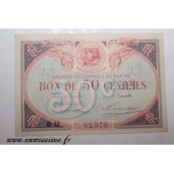 44 - NANTES - 50 CENTIMES 1924 - 31.12 - CHAMBRES DE COMMERCE - DV