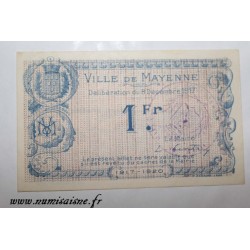 53 - MAYENNE - 1 FRANC 1917 - 08.12 - DV
