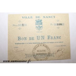 54 - NANCY - BON DE 1 FRANC 1914 - 02.08 - DV
