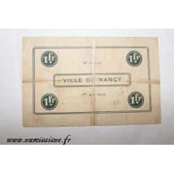 County 54 - NANCY - VOUCHER OF 1 FRANC 1914 - 08